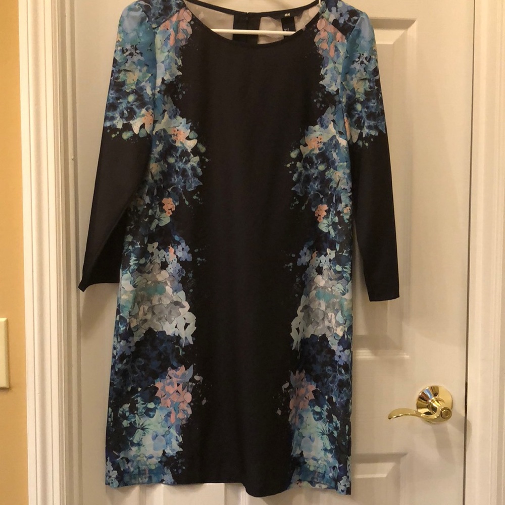 Long sleeve floral print dress